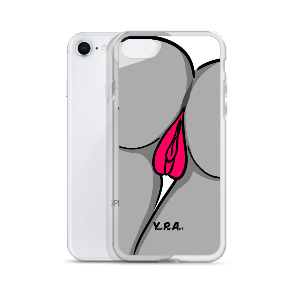 iPhone-Hülle YoniPopArt "Two Lips backside in schwarz-weiss-pink"