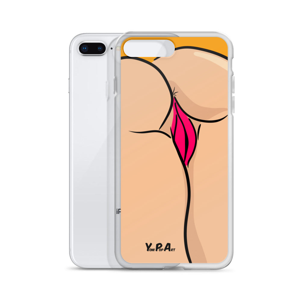 iPhone-Hülle YoniPopArt "Backside on orange"