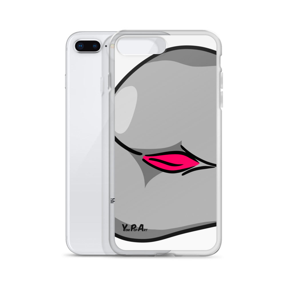 iPhone-Hülle YoniPopArt "Backside #3 in schwarz-weiss-pink"