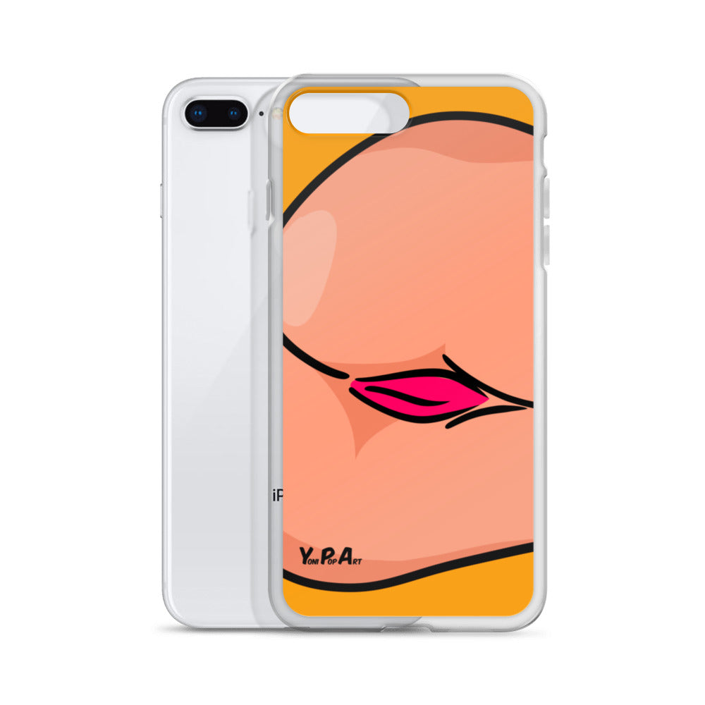 iPhone-Hülle YoniPopArt "Backside #3 on orange"