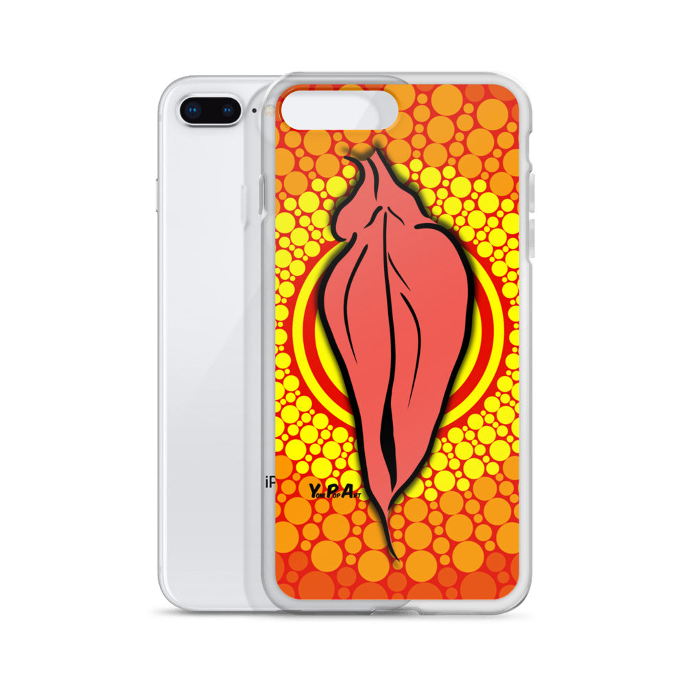 iPhone-Hülle YoniPopArt "pink flaps orange points #3"