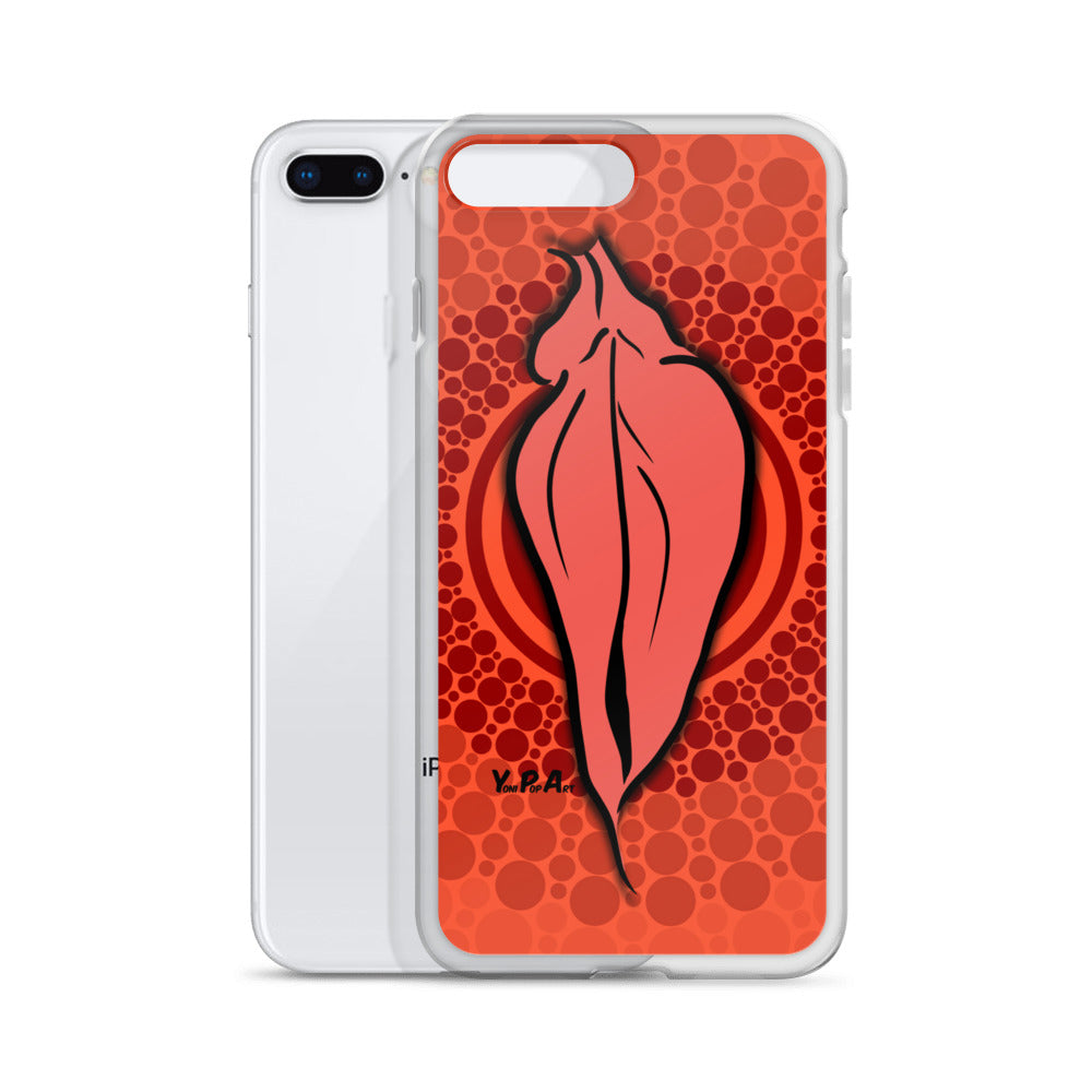 iPhone-Hülle YoniPopArt "pink flaps on red points #3"