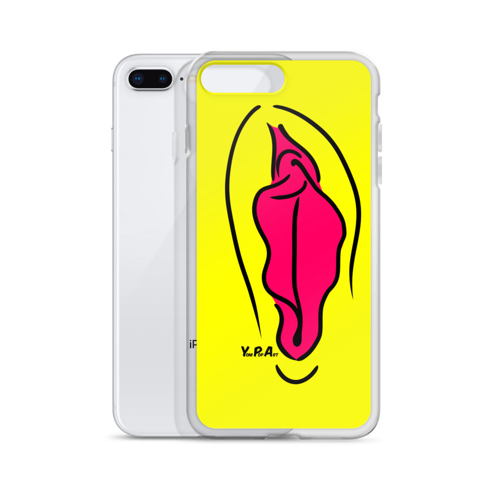 iPhone-Hülle YoniPopArt "Pink on Yellow"
