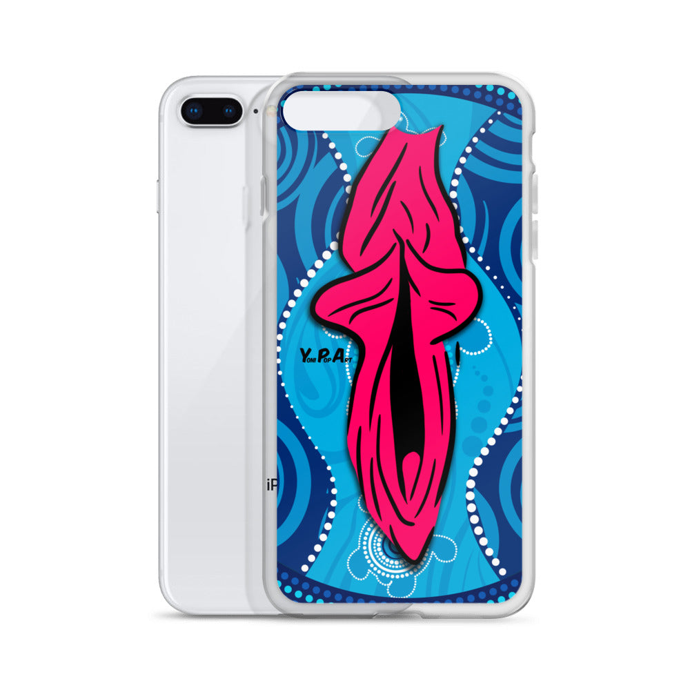 iPhone-Hülle YoniPopArt "Swirling Yoni on Blue"