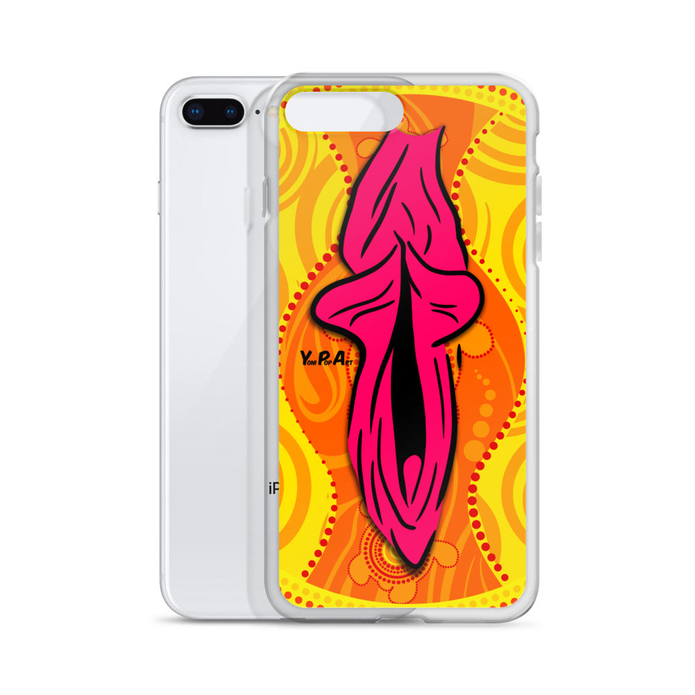iPhone-Hülle YoniPopArt "Swirling Yoni on Yellow"