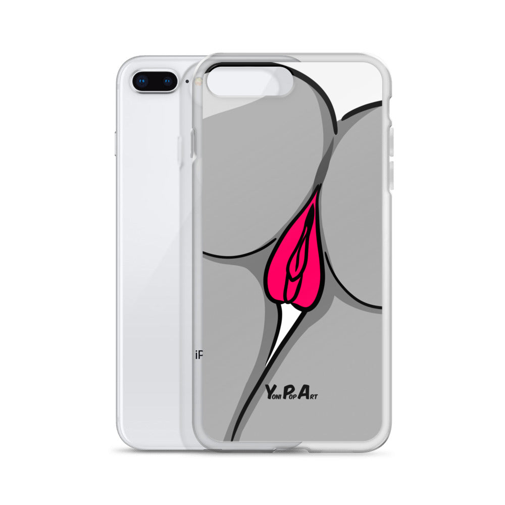 iPhone-Hülle YoniPopArt "Two Lips backside in schwarz-weiss-pink"