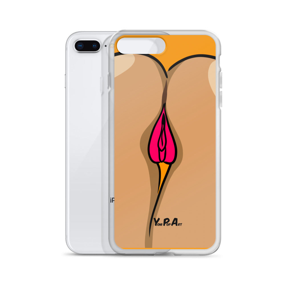 iPhone-Hülle YoniPopArt "Two Lips backside on Orange"
