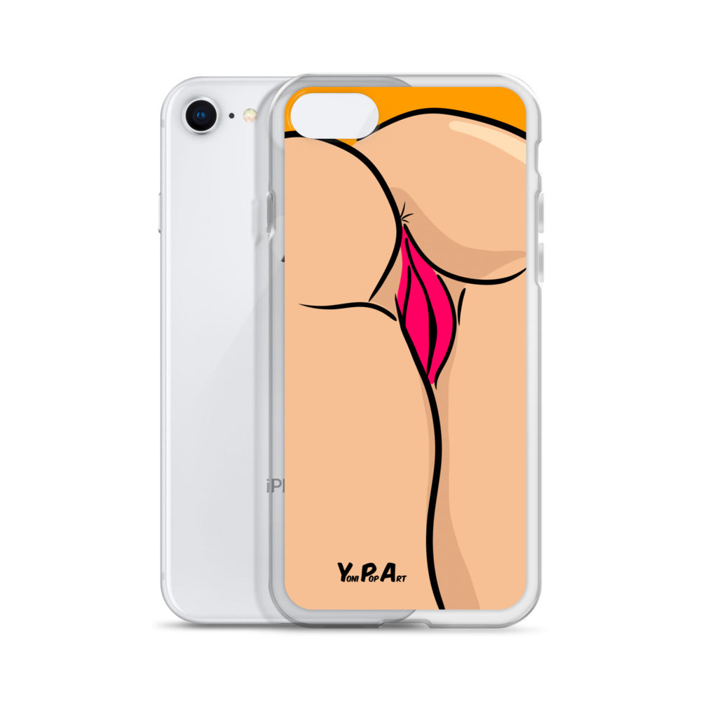 iPhone-Hülle YoniPopArt "Backside on orange"
