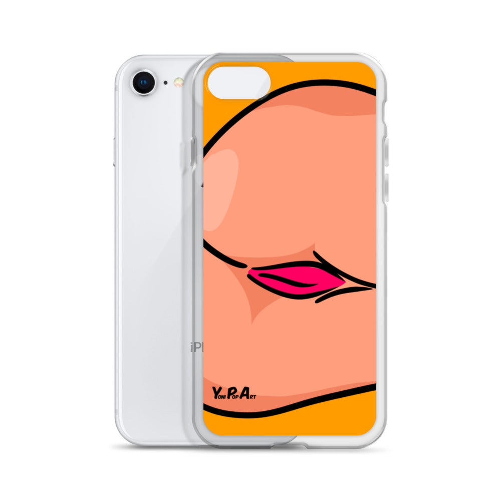 iPhone-Hülle YoniPopArt "Backside #3 on orange"
