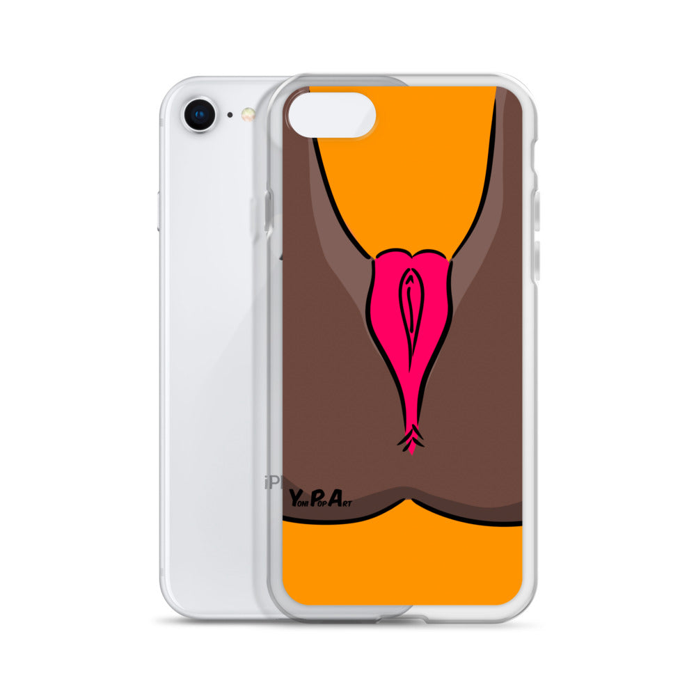 iPhone-Hülle YoniPopArt "Backside #5 on orange"