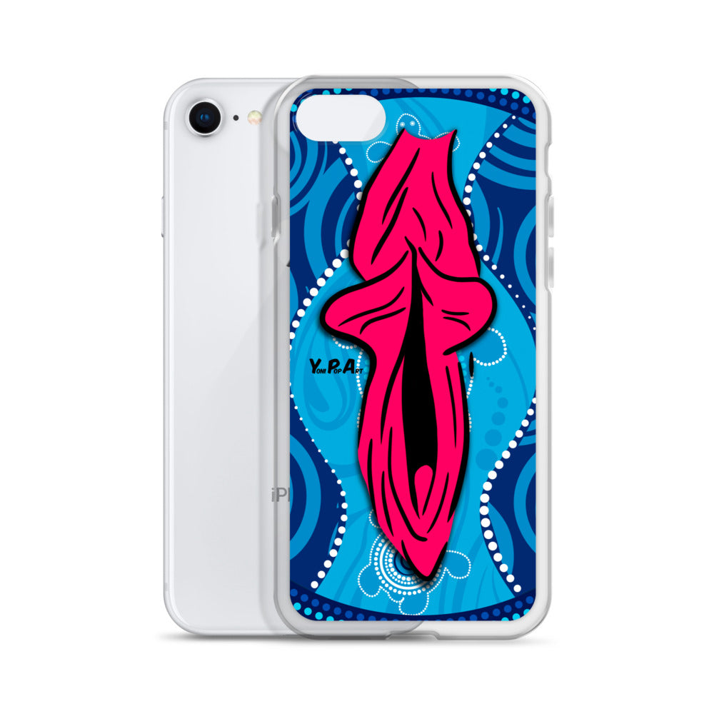 iPhone-Hülle YoniPopArt "Swirling Yoni on Blue"