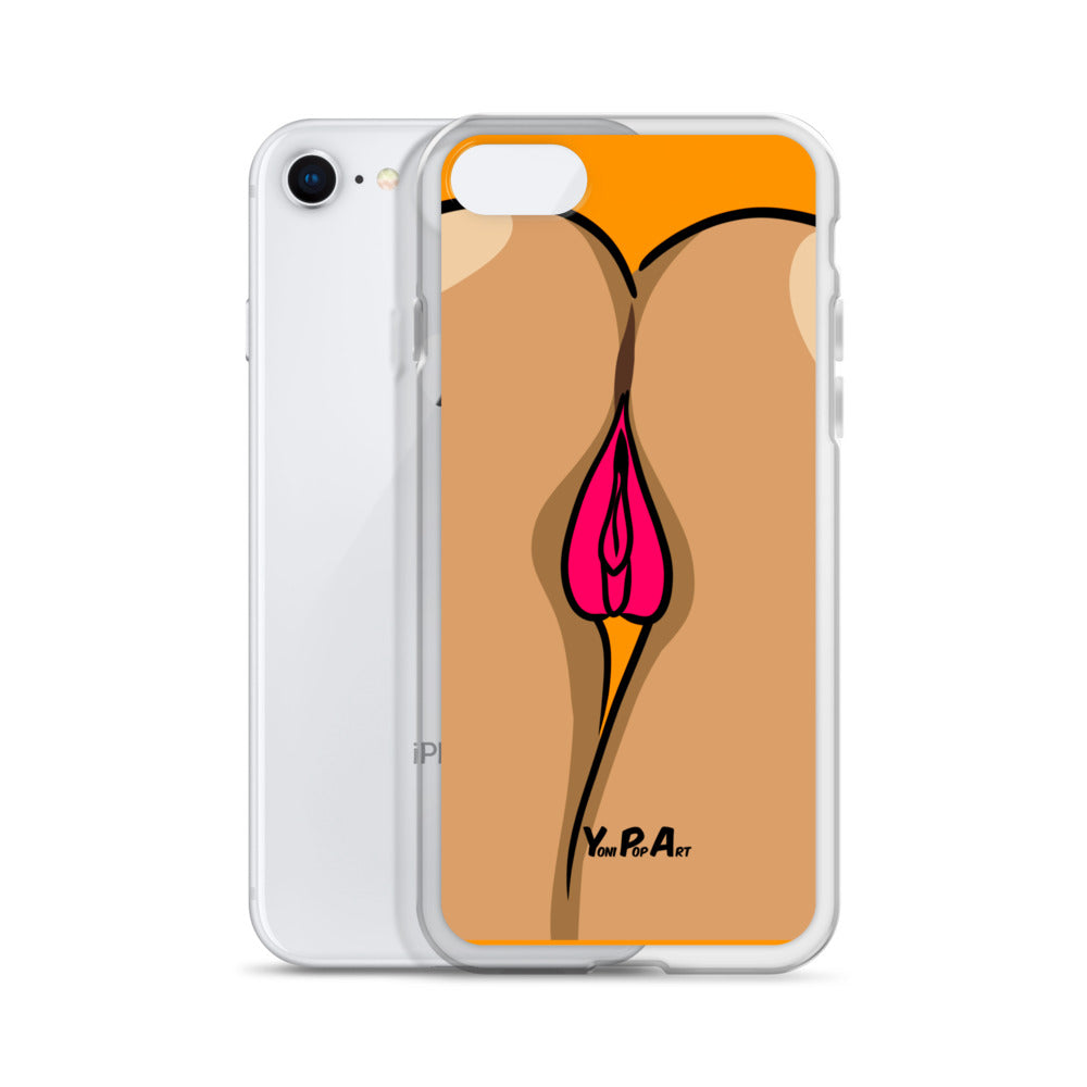 iPhone-Hülle YoniPopArt "Two Lips backside on Orange"