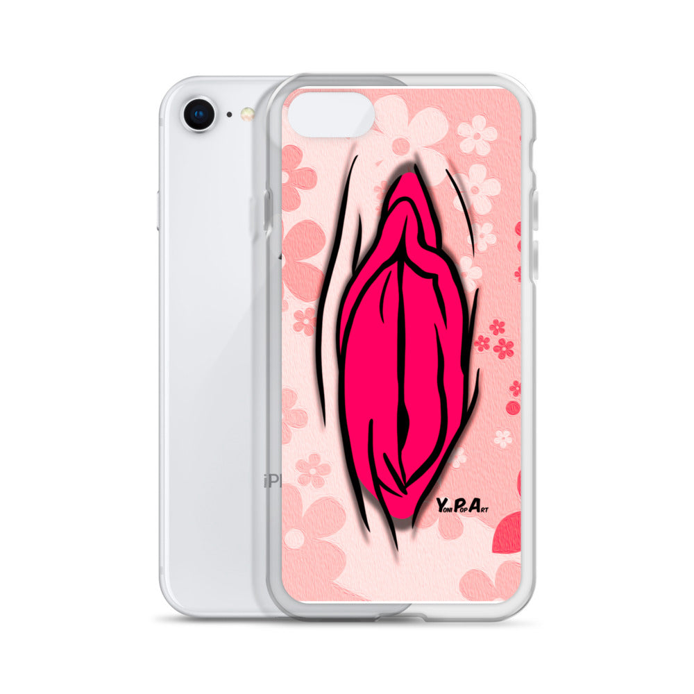iPhone-Hülle "YoniPopArt #4 on light red Flowers"