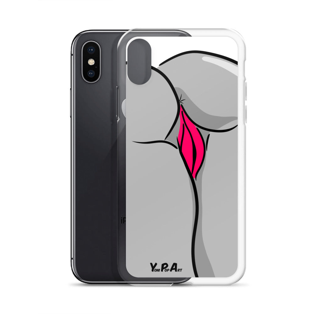 iPhone-Hülle YoniPopArt "Backside in schwarz-weiss-pink"
