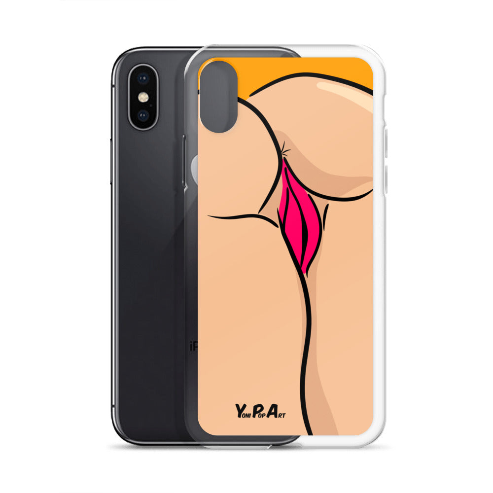 iPhone-Hülle YoniPopArt "Backside on orange"