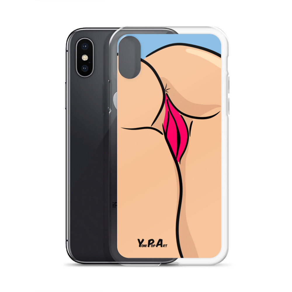 iPhone-Hülle YoniPopArt "Backside on blue"