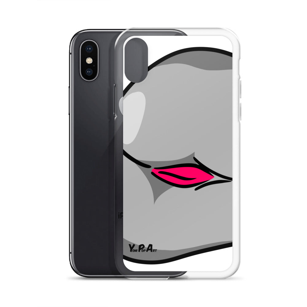 iPhone-Hülle YoniPopArt "Backside #3 in schwarz-weiss-pink"