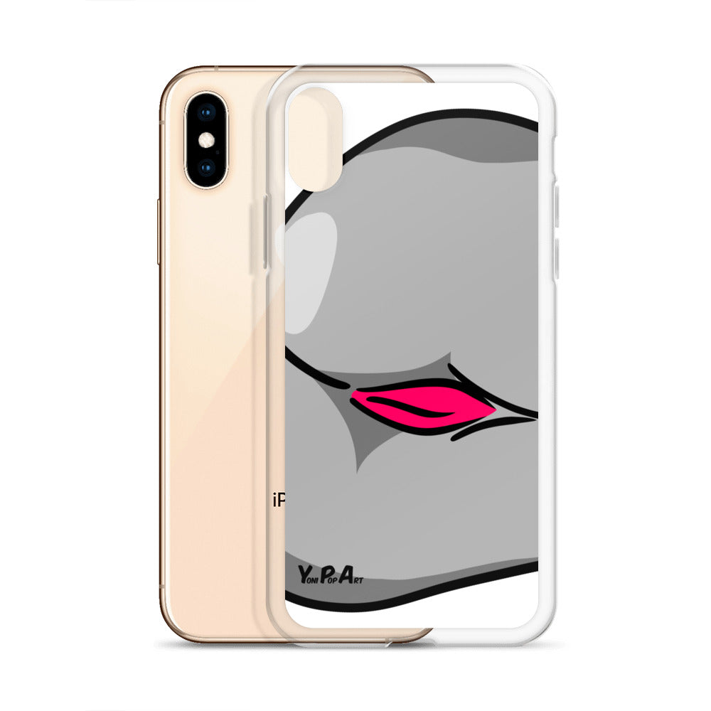 iPhone-Hülle YoniPopArt "Backside #3 in schwarz-weiss-pink"
