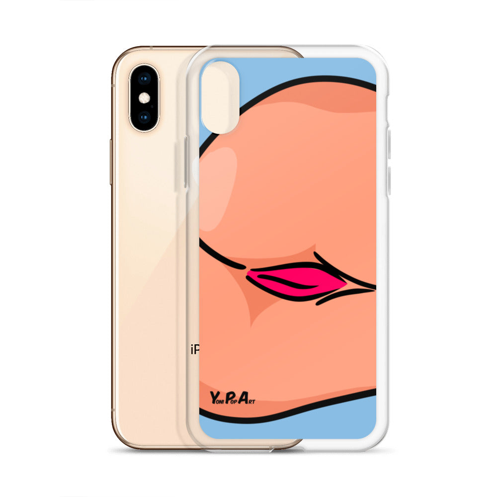 iPhone-Hülle YoniPopArt "Backside #3 on blue"