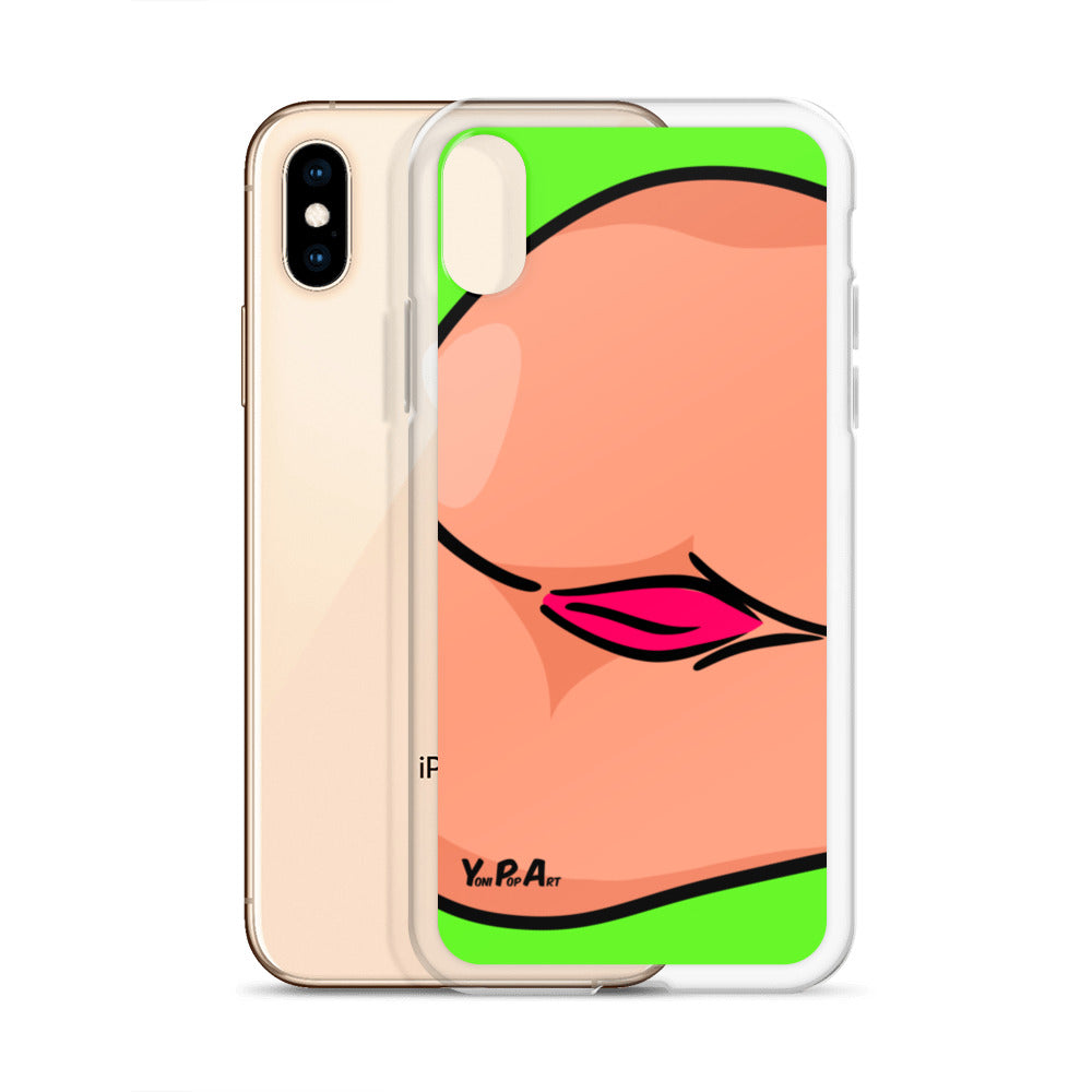 iPhone-Hülle YoniPopArt "Backside #3 on green"