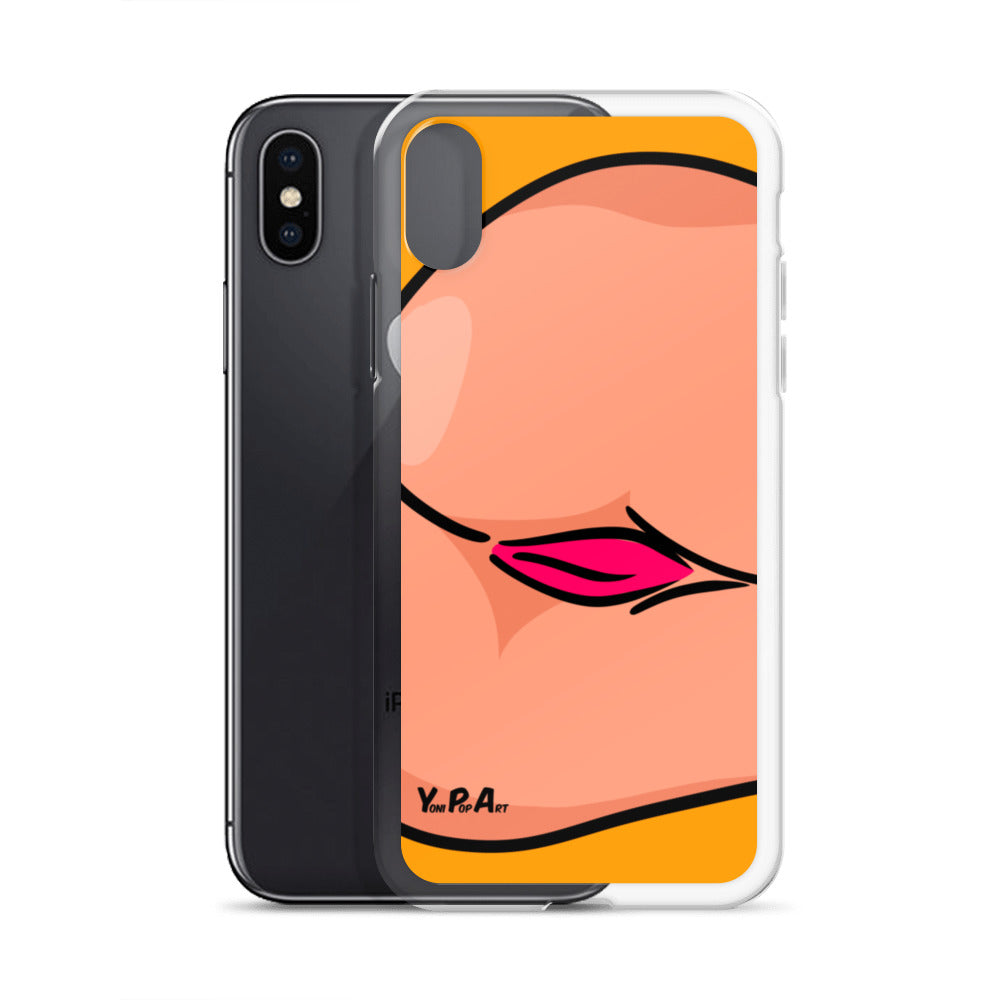 iPhone-Hülle YoniPopArt "Backside #3 on orange"
