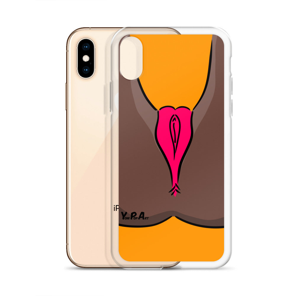 iPhone-Hülle YoniPopArt "Backside #5 on orange"
