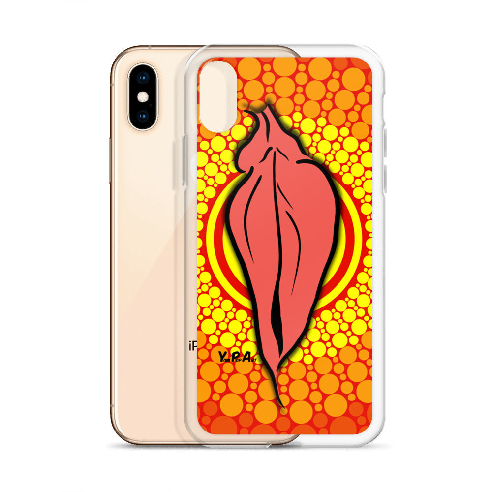 iPhone-Hülle YoniPopArt "pink flaps orange points #3"