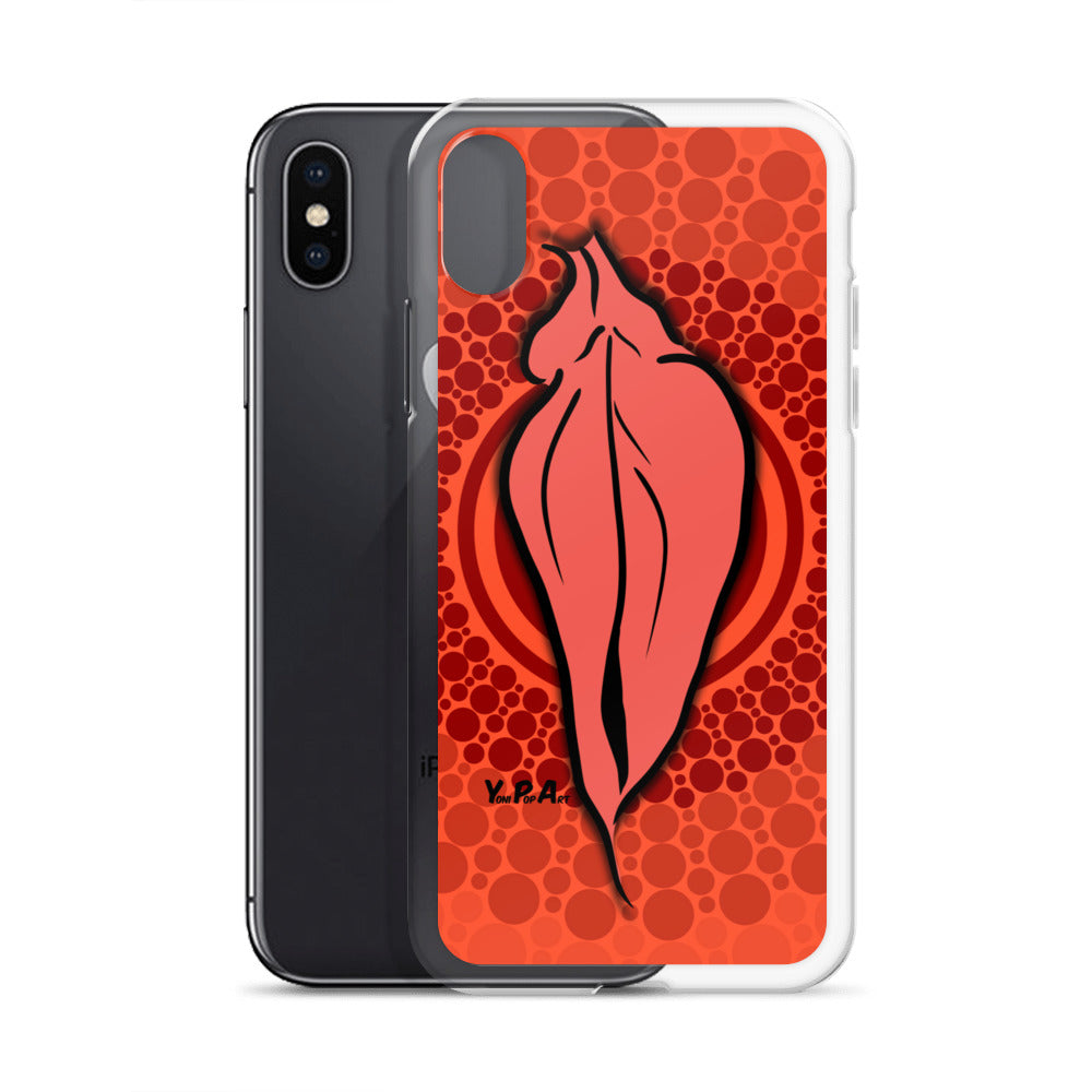 iPhone-Hülle YoniPopArt "pink flaps on red points #3"