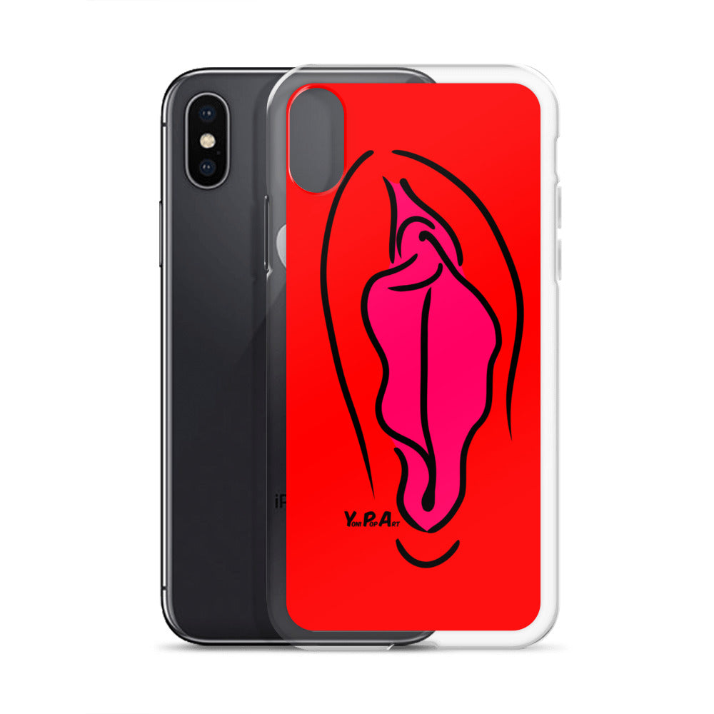 iPhone-Hülle YoniPopArt "Pink on Red"