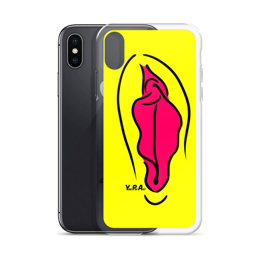 iPhone-Hülle YoniPopArt "Pink on Yellow"