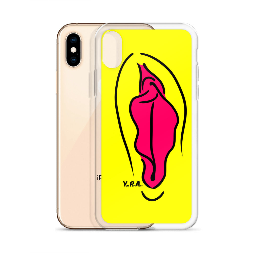 iPhone-Hülle YoniPopArt "Pink on Yellow"