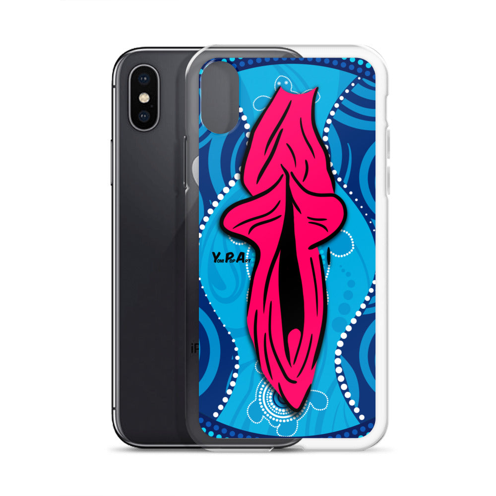 iPhone-Hülle YoniPopArt "Swirling Yoni on Blue"