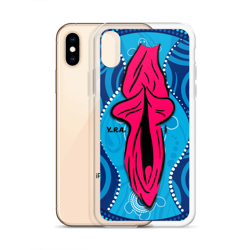 iPhone-Hülle YoniPopArt "Swirling Yoni on Blue"