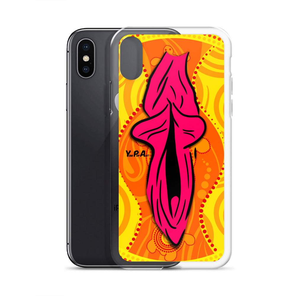 iPhone-Hülle YoniPopArt "Swirling Yoni on Yellow"