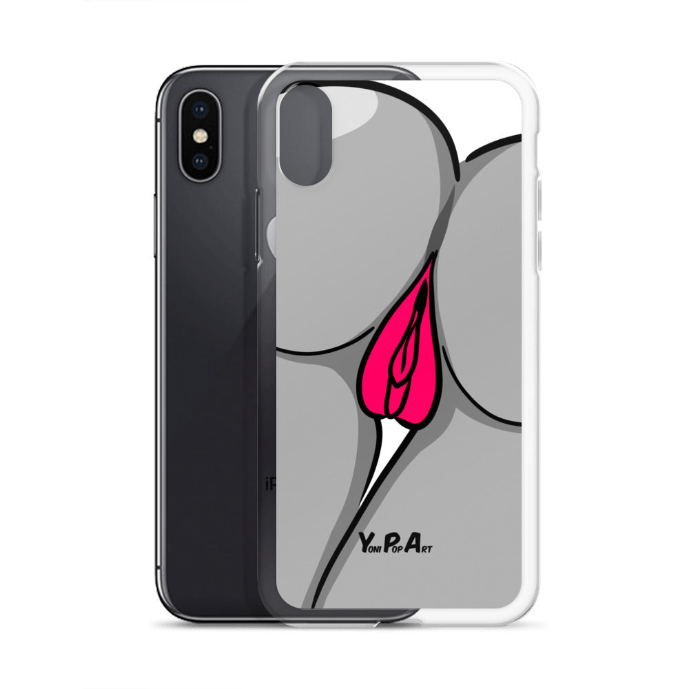 iPhone-Hülle YoniPopArt "Two Lips backside in schwarz-weiss-pink"
