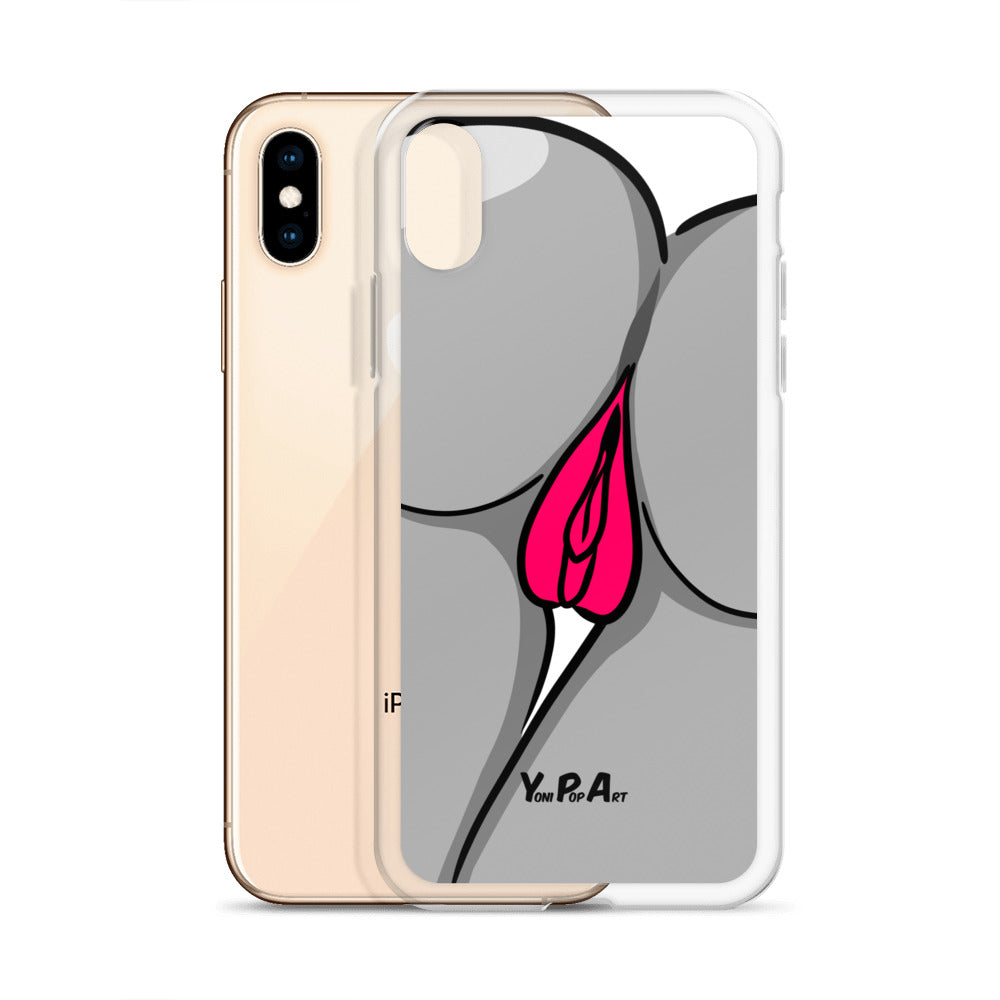 iPhone-Hülle YoniPopArt "Two Lips backside in schwarz-weiss-pink"