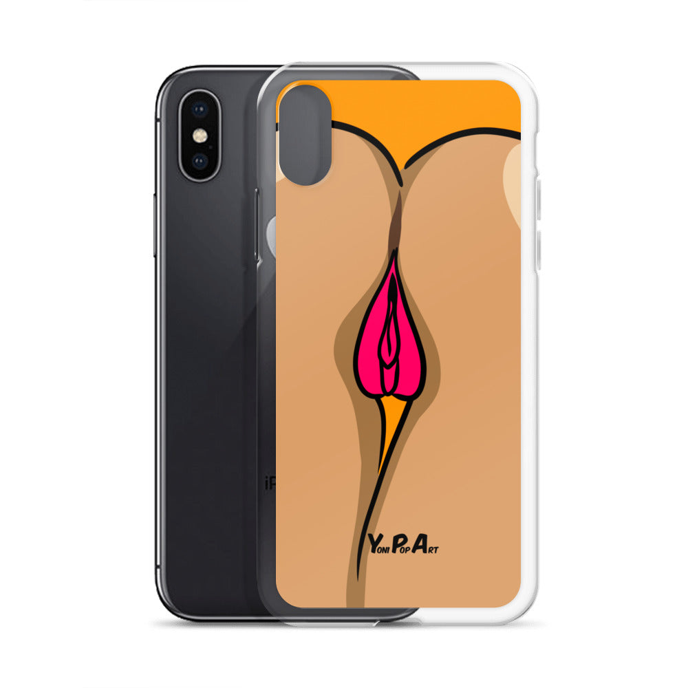 iPhone-Hülle YoniPopArt "Two Lips backside on Orange"