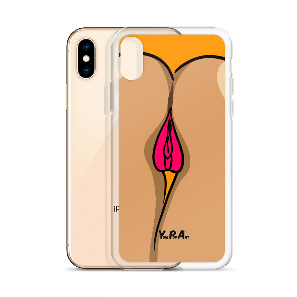 iPhone-Hülle YoniPopArt "Two Lips backside on Orange"