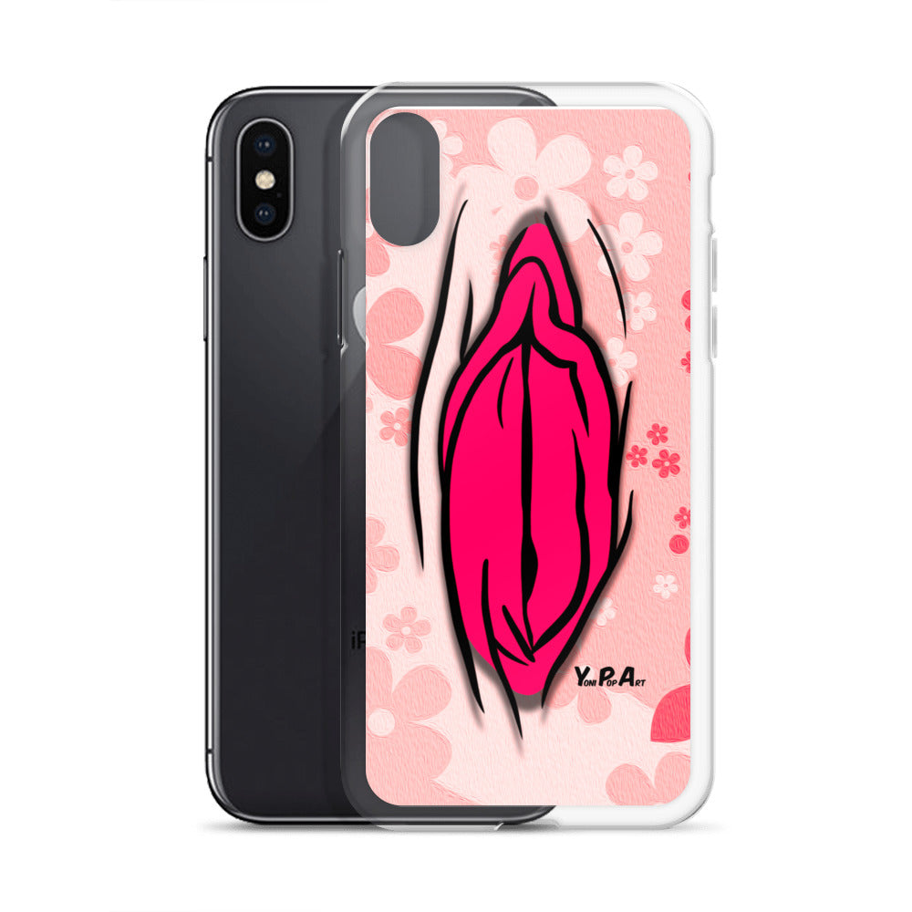 iPhone-Hülle "YoniPopArt #4 on light red Flowers"
