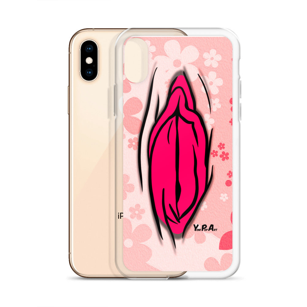 iPhone-Hülle "YoniPopArt #4 on light red Flowers"