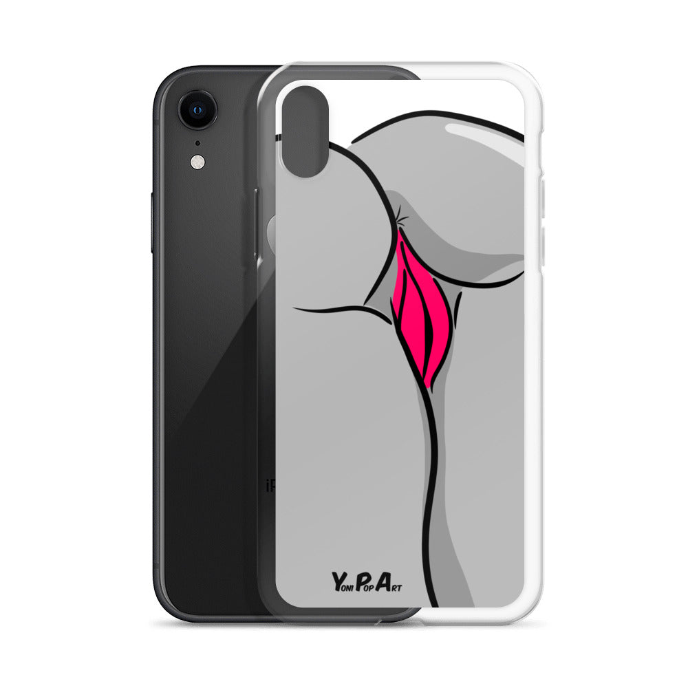 iPhone-Hülle YoniPopArt "Backside in schwarz-weiss-pink"