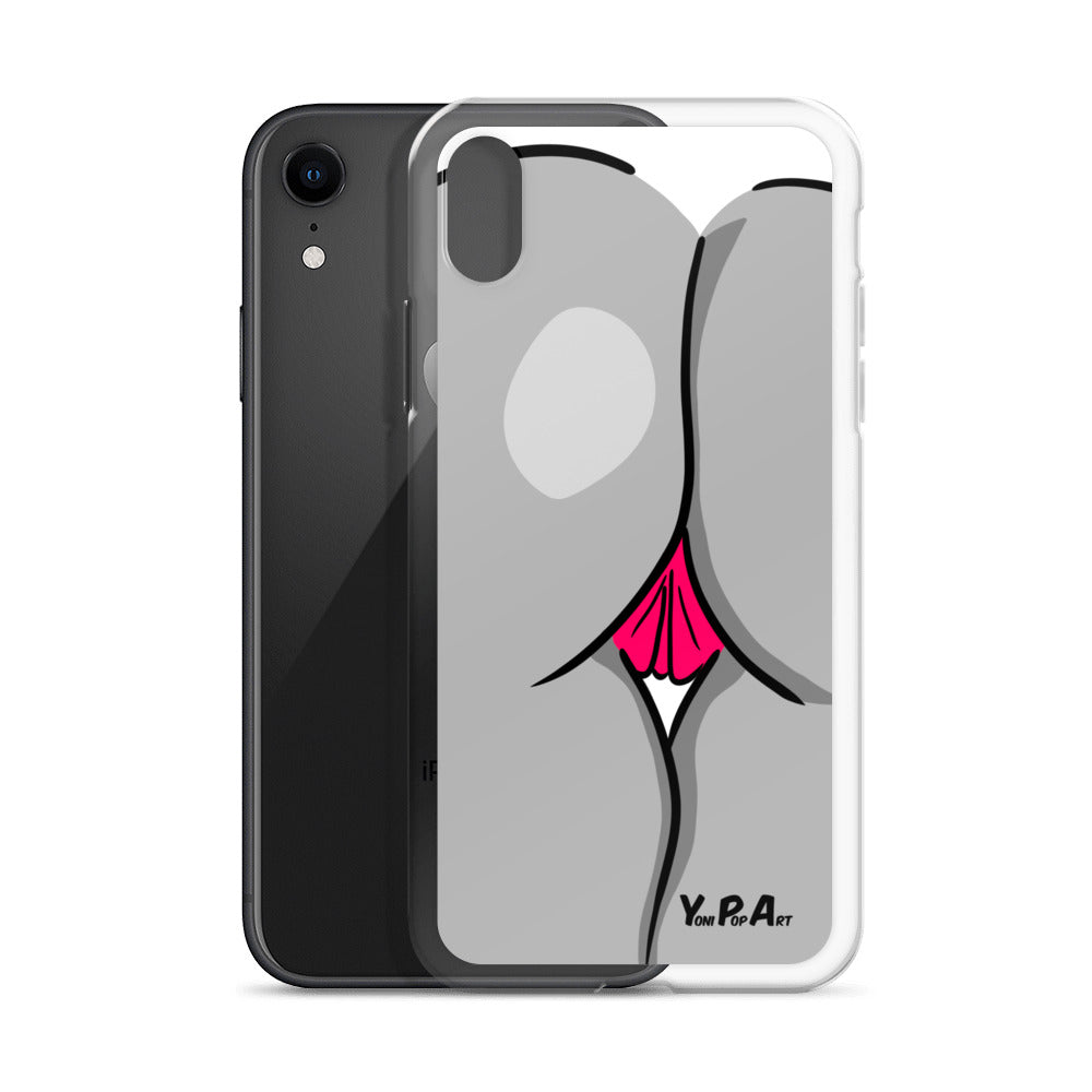 iPhone-Hülle YoniPopArt "Backside #1 in schwarz-weiss-pink"