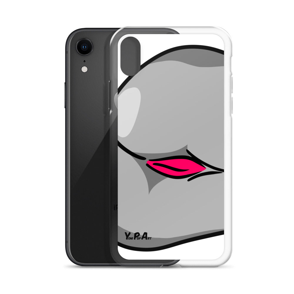 iPhone-Hülle YoniPopArt "Backside #3 in schwarz-weiss-pink"