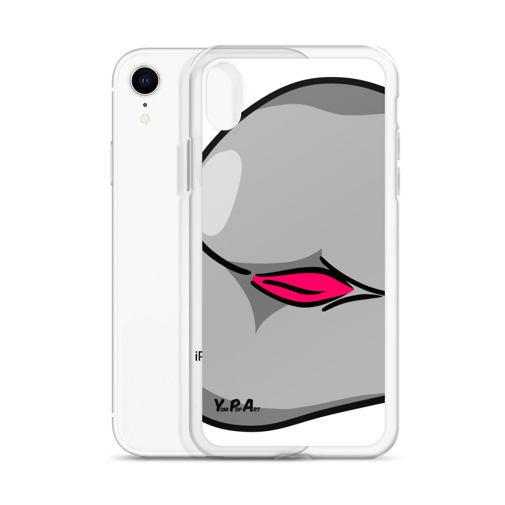 iPhone-Hülle YoniPopArt "Backside #3 in schwarz-weiss-pink"