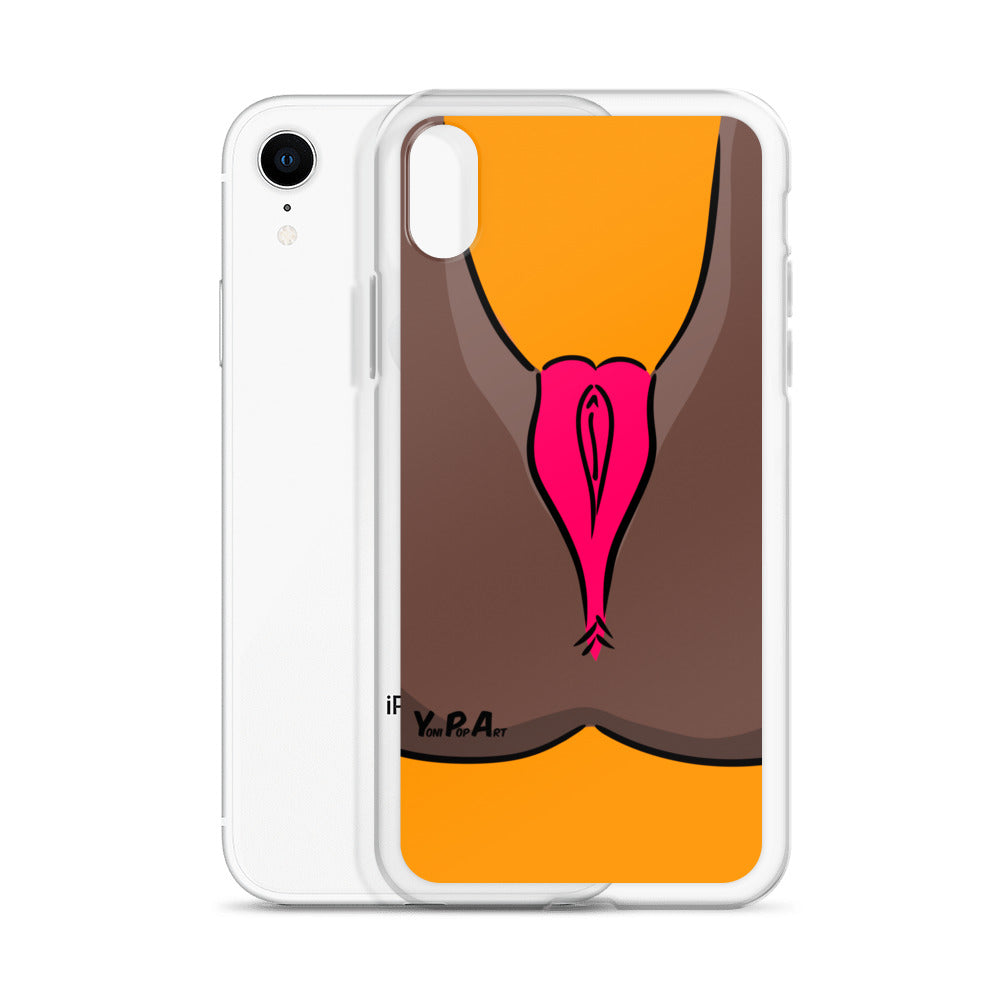 iPhone-Hülle YoniPopArt "Backside #5 on orange"