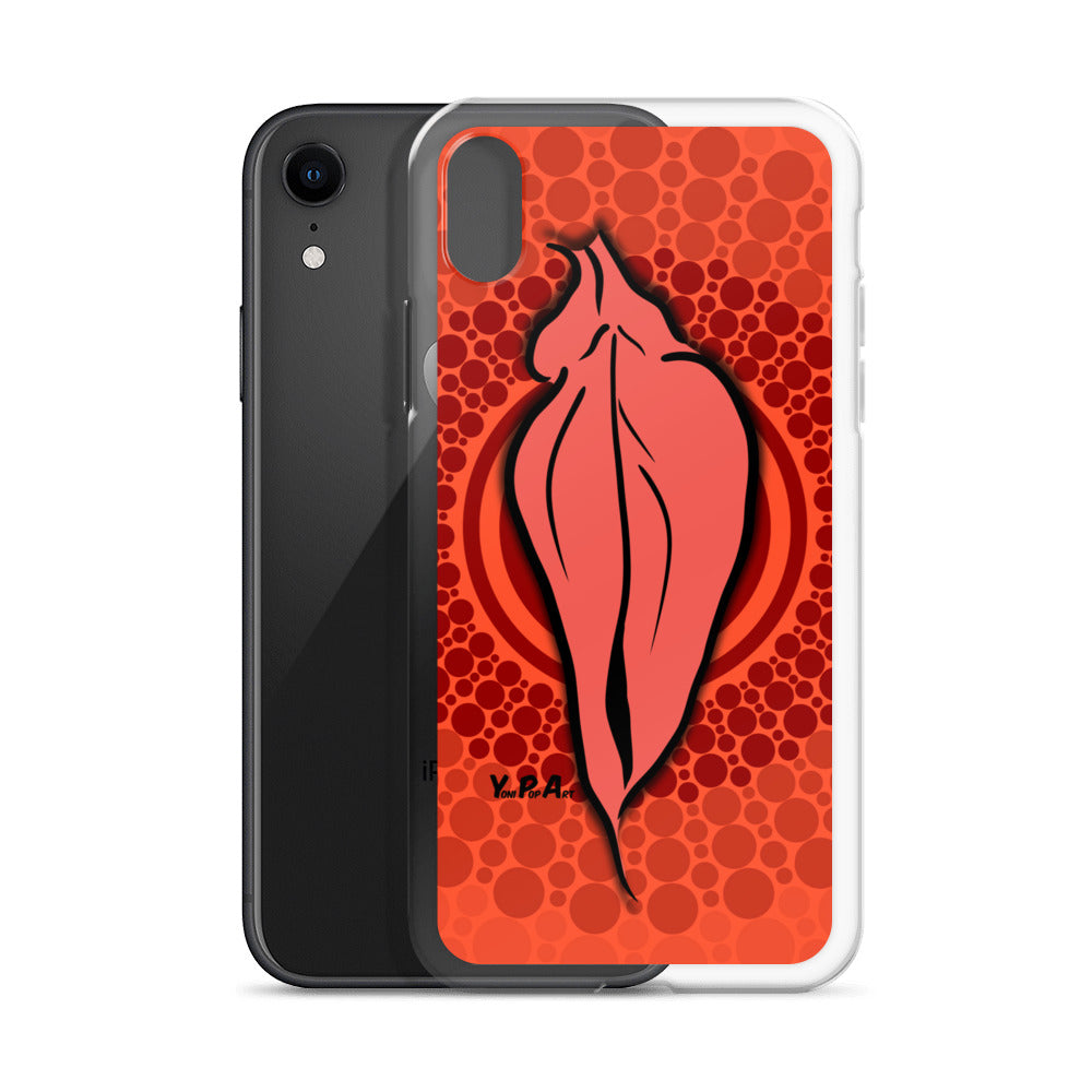 iPhone-Hülle YoniPopArt "pink flaps on red points #3"