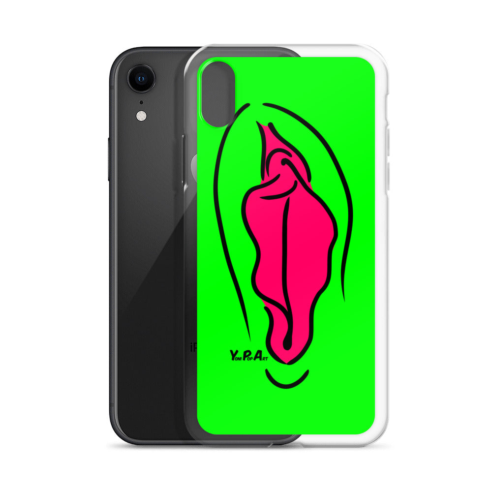 iPhone-Hülle YoniPopArt "pink on green"