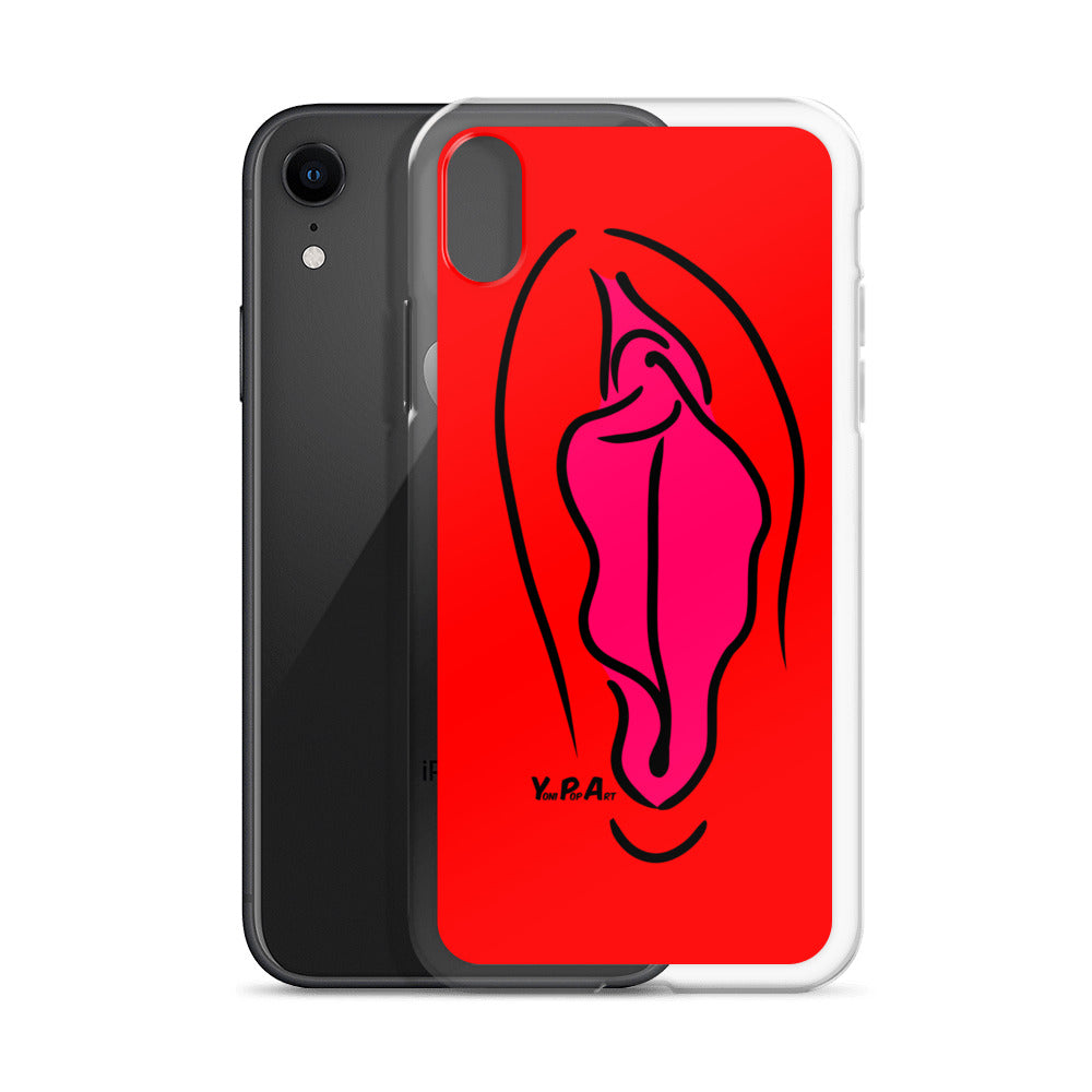 iPhone-Hülle YoniPopArt "Pink on Red"