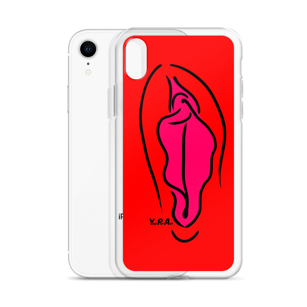 iPhone-Hülle YoniPopArt "Pink on Red"