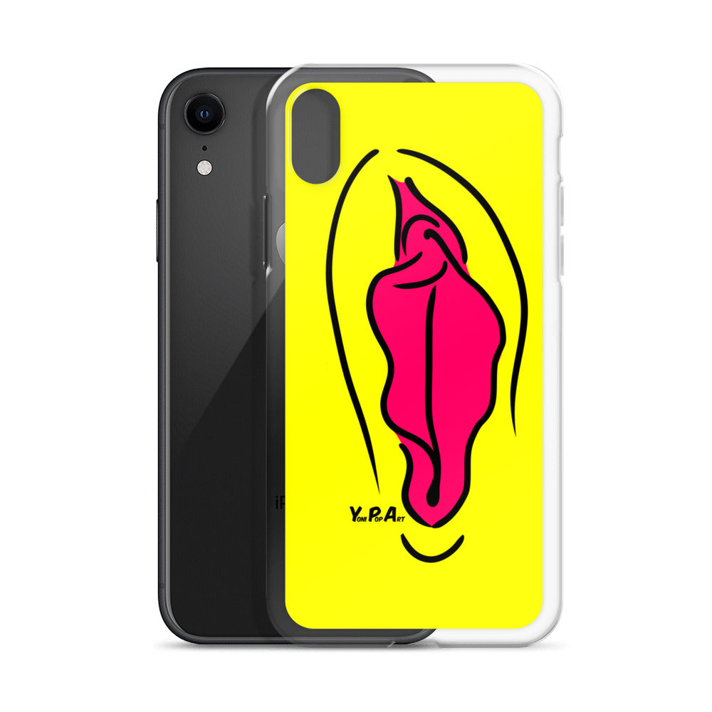 iPhone-Hülle YoniPopArt "Pink on Yellow"